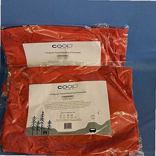 2 Pack: Coop Travel/ Camping Pillowcase (Bonfire Red )