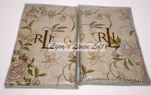 2 RALPH LAUREN Romantic Traveler Paisley STANDARD SHAMS SET NEW RARE