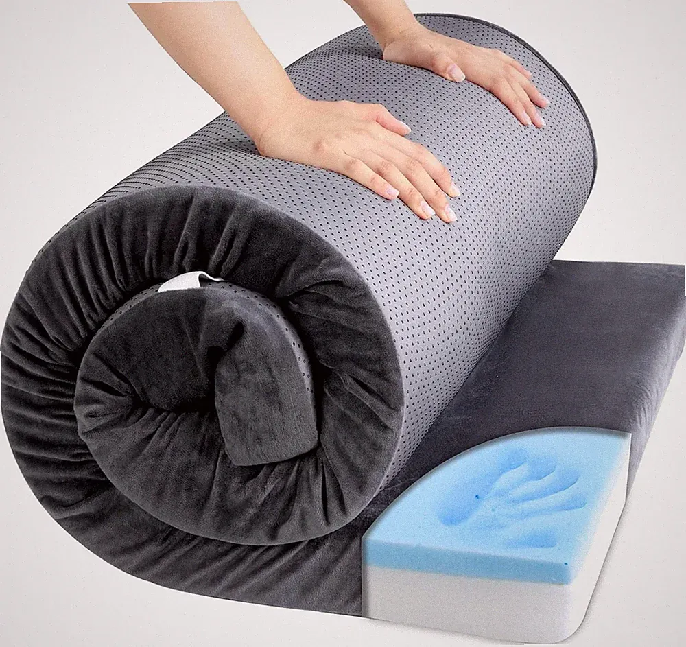 3-Inch Waterproof Memory Foam Camping Mattress Pad for Travel & Outdoor Use