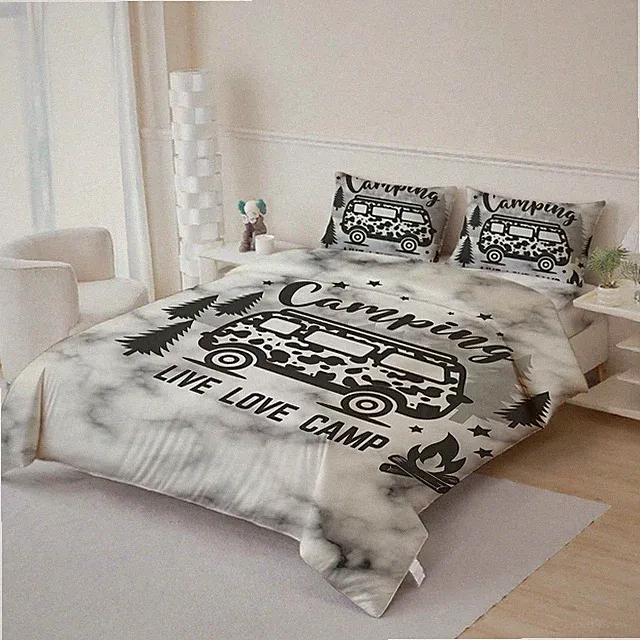 3D Travel Theme Quilt Cover Set Bedding Sets Pillowcases