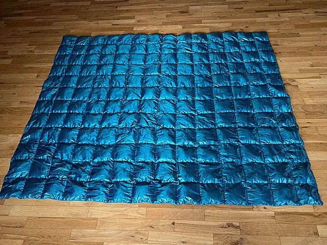 Blue Ridge Home Teal Down Throw Camping Blanket 60x70 Packable Travel RV