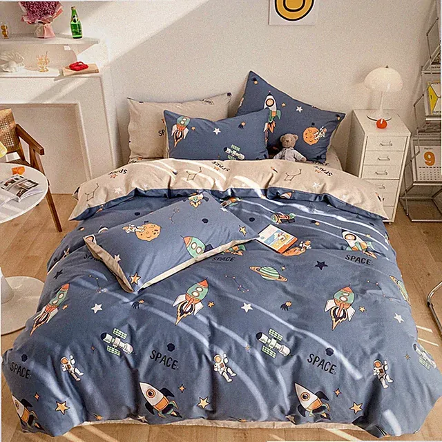 BlueBlue Astronaut Duvet Cover Full/Queen ( 90'' x ), Travel in Space