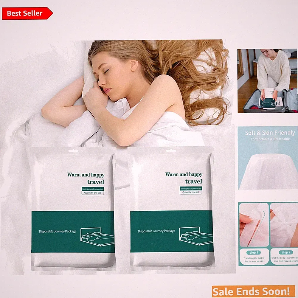 Contemporary Portable Bedding Set - 2 Pack Disposable Sheets for Travel Comfort