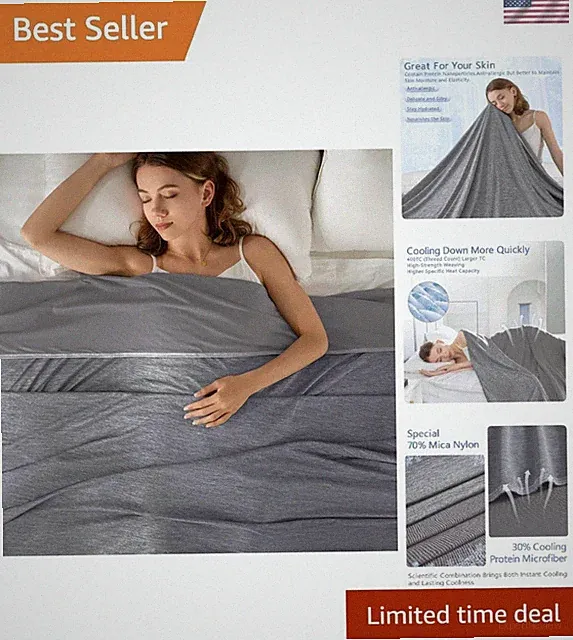 Double-Sided 90"x108" Cooling Blanket - Perfect for Travel & Summer Nights