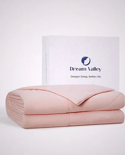 Dream Valley Queen Cooling Comforter-Instant Cooling Blanket (90"x90")Pink Blush
