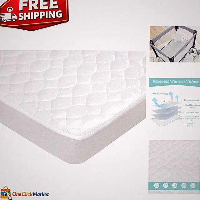 Easy Care Microfiber Pack n Play Mattress Protector - 39''x27'' Quilted Design