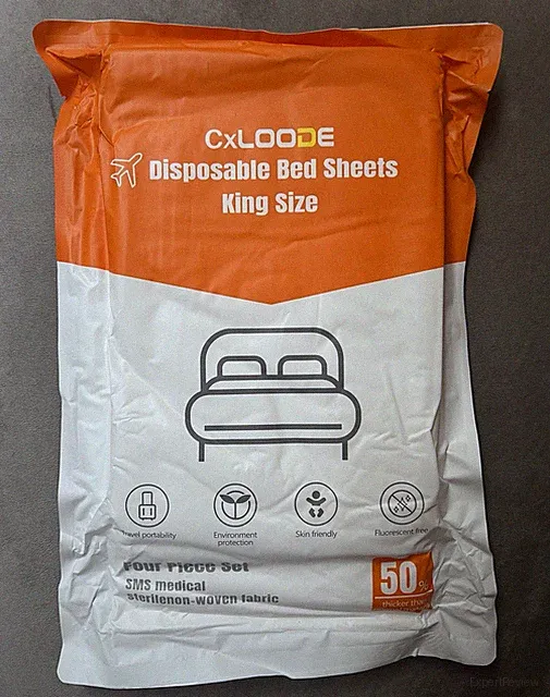 Four Piece Disposable King Bed Sheet Set For Travel
