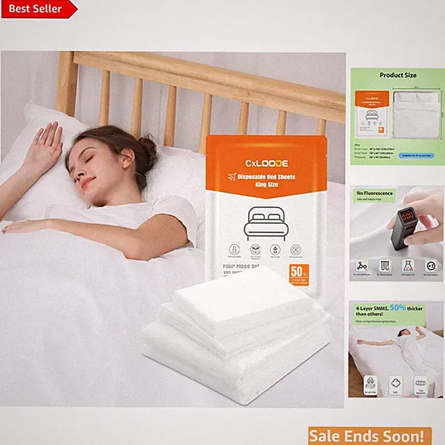 Lightweight & Compact Disposable King Size Bed Sheets - Perfect for Travel