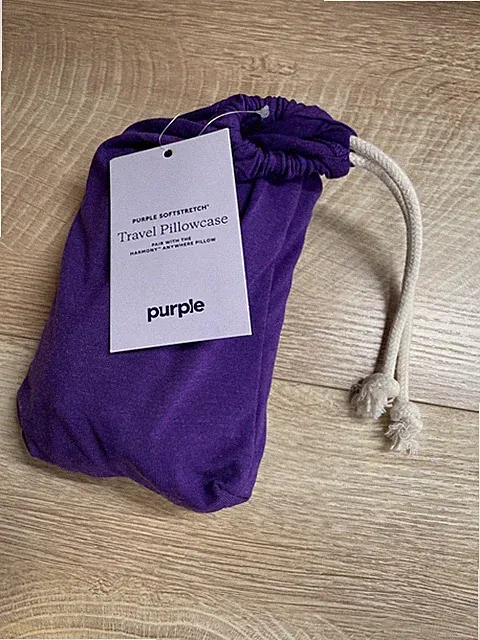Purple SoftStretch Pillowcase Deep Purple Travel Size Moisture Wicking NWT
