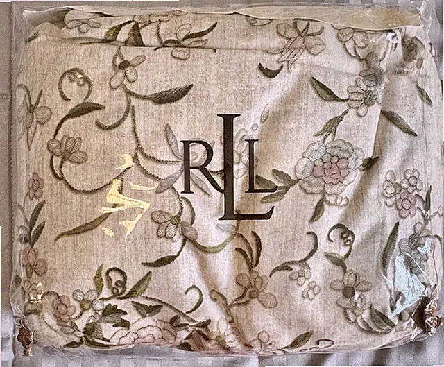 Ralph Lauren Paisley Cream Romantic Traveler Floral Cali King Bedskirt Old Money