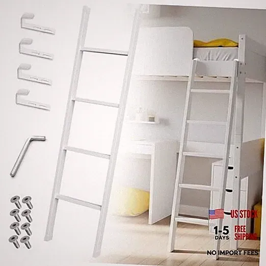 RV Bunk Bed Ladder, 55Inch Heavy Duty Travel Trailer Bed Ladders, 55inch White