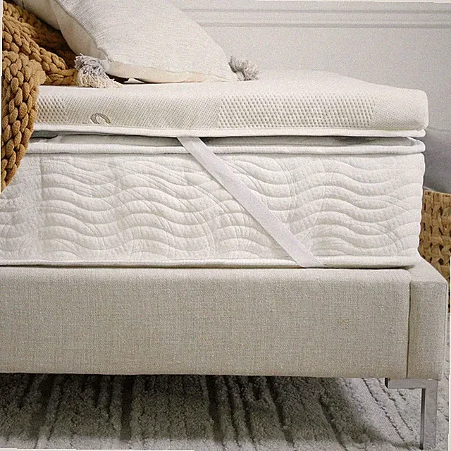 Saatva Graphite Memory Foam Mattress Topper - 3” Memory Foam Layer - Enhanced Co