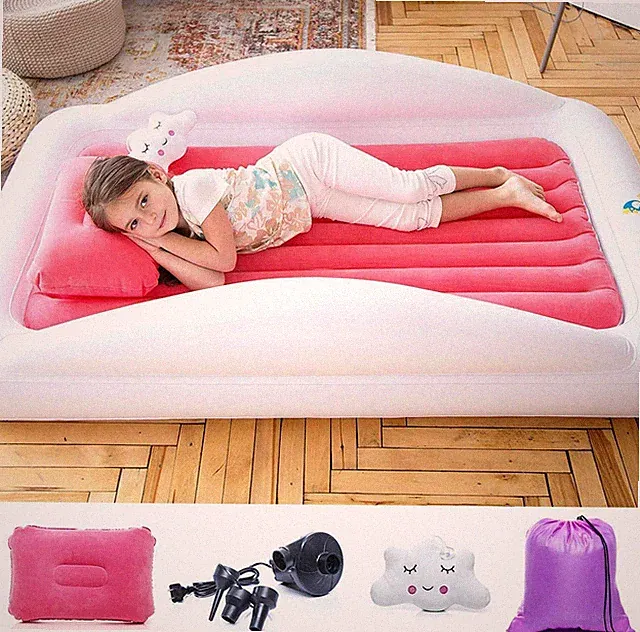 Sleapah Inflatable Toddler Travel Bed – Portable Bed Air Mattress set for Kids