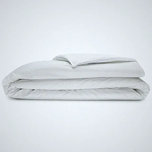 Sleepgram 400 Thread Count Cotton Duvet Cover & Travel Bag, Twin,White(Open Box)