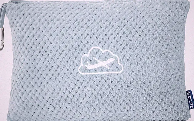 Travel Blanket with Bag, Ultra-Soft Jacquard Fleece Blanket with Luggage Sleeve