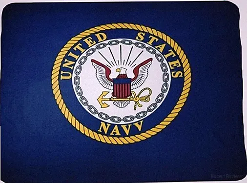 U.S. Navy Emblem Fleece Blanket 50"x60" Travel Throw Cover Seal United States