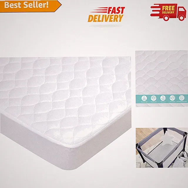 Waterproof Pack n Play Mattress Protector - 39" x 27" - Ultra-Soft, Quilted